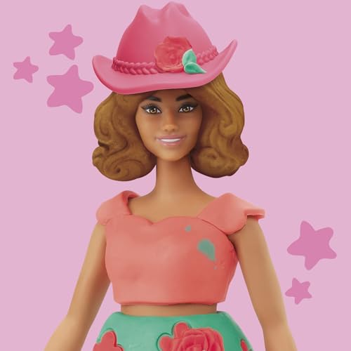 Play-Doh Barbie Florals and Fringe Doll Set - Creative Fashion Playset for Kids 5+ 20