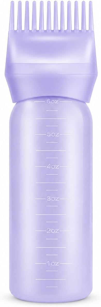 Admygo Hair Oil Applicator Bottle - 6oz Graduated Root Comb
