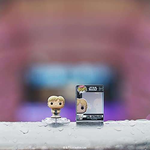 Funko Bitty POP! Star Wars - Luke Skywalker, Obi-Wan Kenobi, Jawa & Mystery Mini Figure 4-Pack with Display Shelf 10