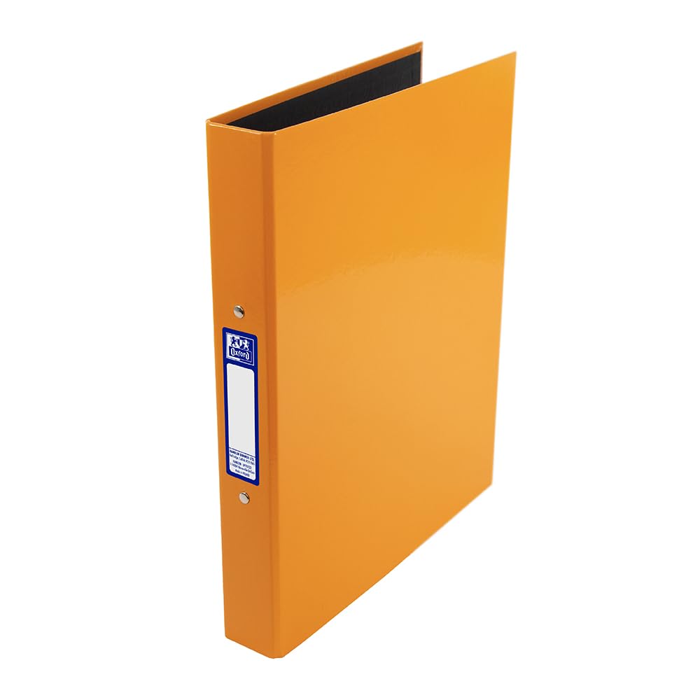Oxford Premium A4 Ring Binder, Orange Single Folder, 25mm Capacity, Laminat 1