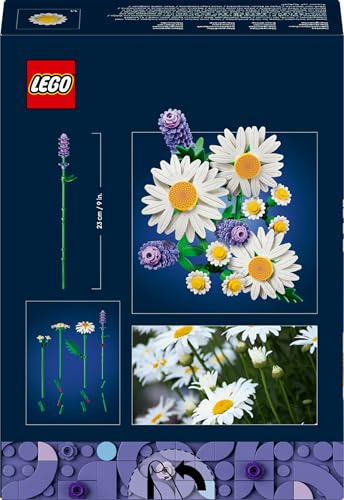 LEGO Botanicals Daisies Artificial Flower Bouquet Building Set for Ages 9+ 10