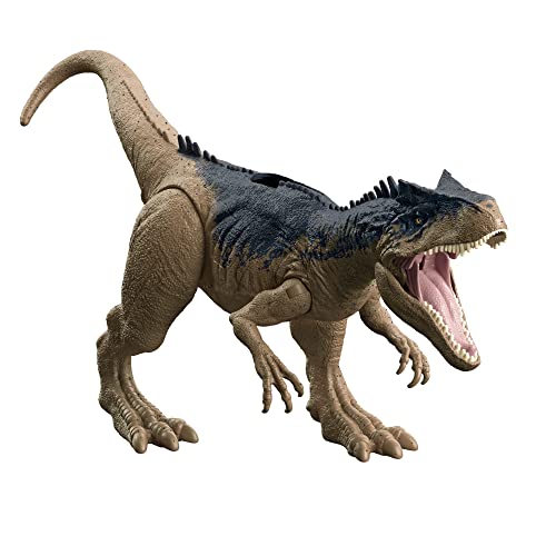 Jurassic World Roar Attack Allosaurus Dinosaur Action Figure - Interactive Roaring & Movable Joints for Kids 4+
