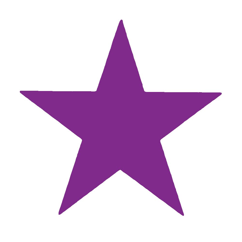 SuperStickers Pre-Inked Star Stamp - Purple Ink | 28mm Impression Size 2