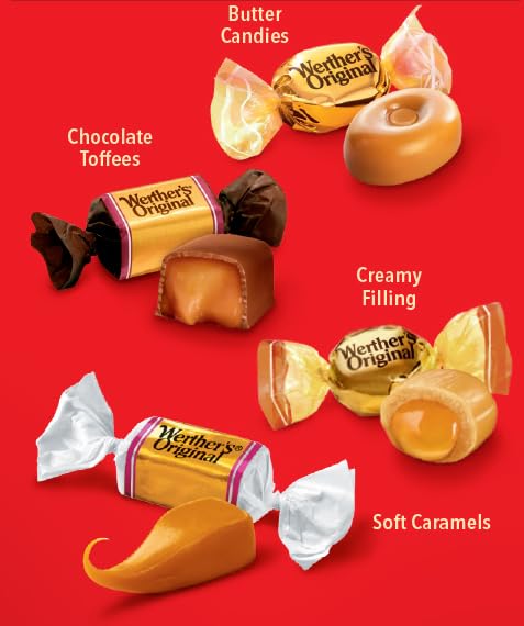 Werther's Original Golden Mix Caramel Sweets Assortment - 340g Variety Pack 4