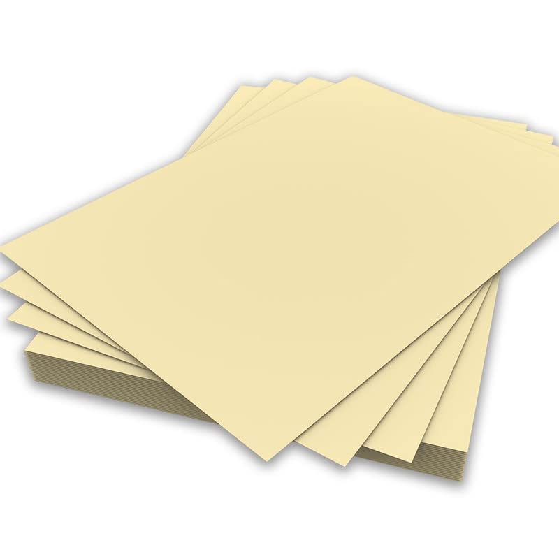 Habercrafts A4 Lemon Yellow Colour Paper - 80gsm, 50 Sheets | Double Sided Printer & Craft Paper 1