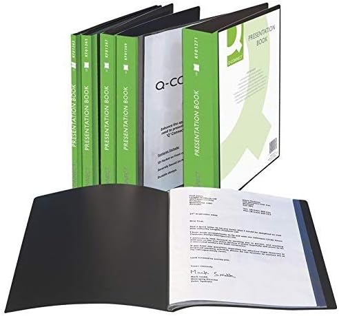 Q Connect 100-Pocket Presentation Display Book - Black 2