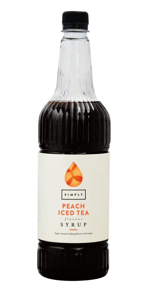 Simply Peach Iced Tea Syrup - Vegan, Gluten Free Beverage Concentrate | 1L 1
