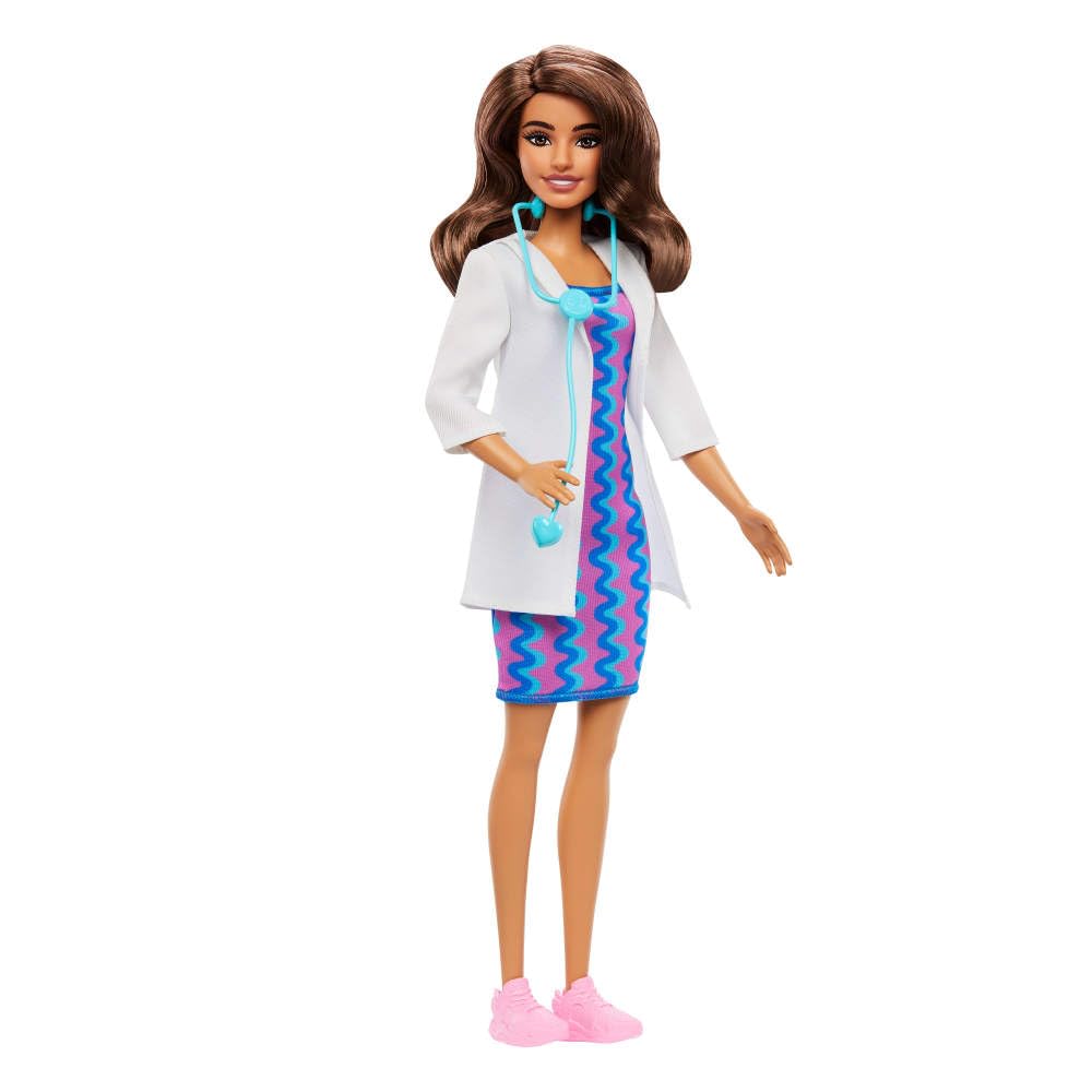 Barbie Careers Doctor Doll - Role Play Toy with Removable Coat & Stethoscope for Kids 3+