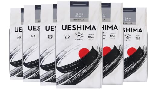 Ueshima Coffee Company Tokyo Roast Ground Coffee - Light Roast Strength 3 | Rainforest Alliance Certified | 200g Pack of 6 1