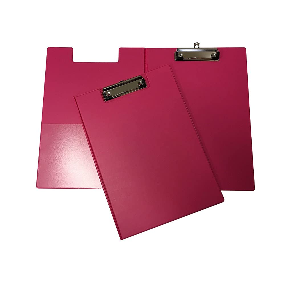 Janrax Pink Foldover Clipboard - A4 Size | 25 Sheet Capacity | PVC Cover 7