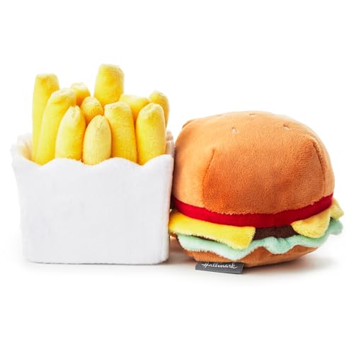 Hallmark Better Together Burger and Fries Pair Soft Toy Gift Set | 2 Pieces | Ages 1 Month+ | Polyester