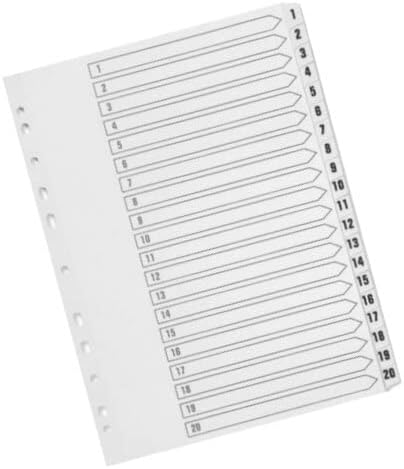 Q-Connect 1-20 Index Multi-punched Polypropylene White A4 2