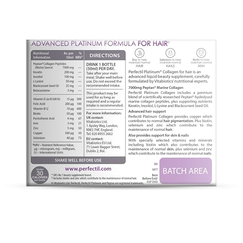 Perfectil Platinum Collagen Drink for Hair - 10 x 50 ml Vials 17