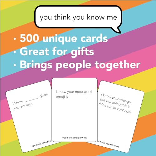 You Think You Know Me Conversational Card Game Party Game (YTYKM)