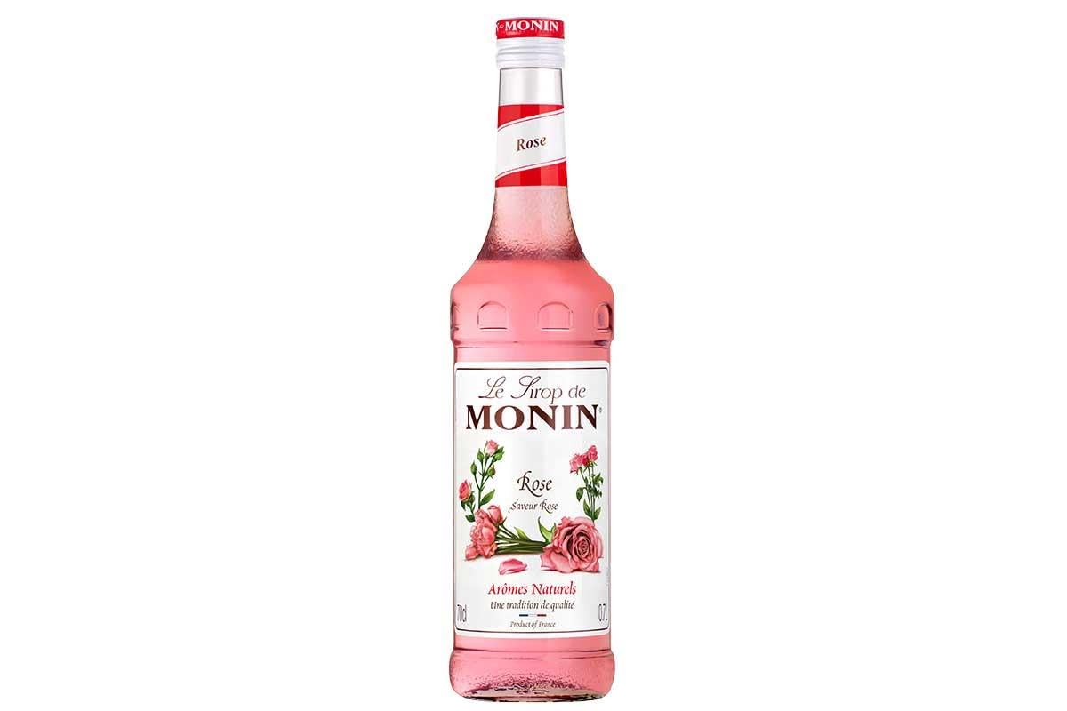 Monin Premium Rose Syrup - Floral Flavor | 700ml Glass Bottle