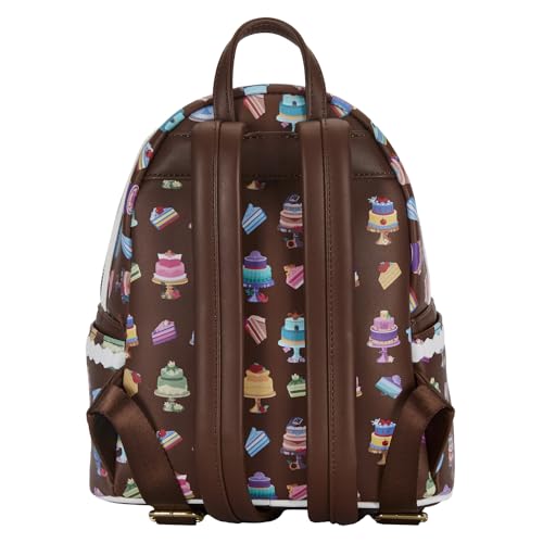 Loungefly Disney Princess Cakes Mini Backpack Shoulder Bag (Brown Leatherette)