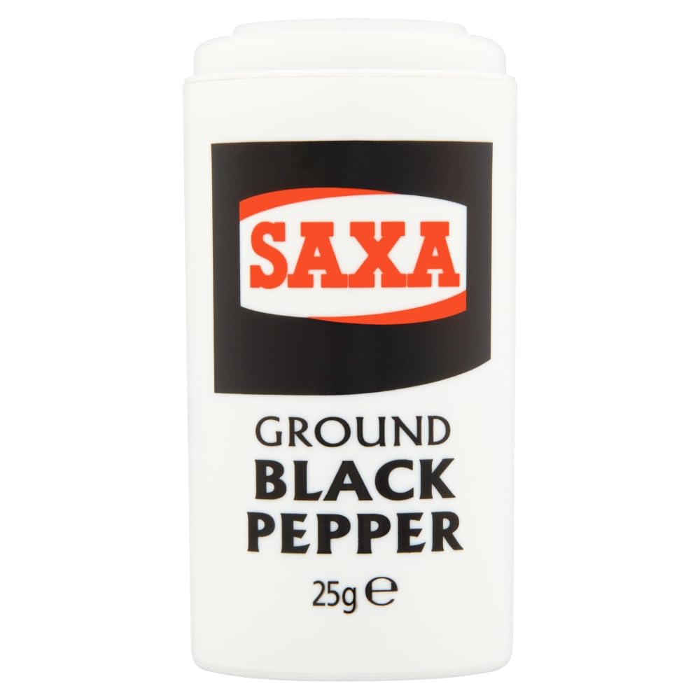 Saxa Ground Black Pepper - Premium Aromatic Seasoning | 25g Shaker 2