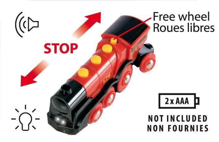 BRIO Mighty Red Locomotive Battery Powered Action Engine for Kids - Model 33592 3