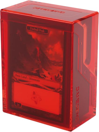 Gamegenic Bastion 50+ XL Card Box - Red | Secure Closure | Fits Double-Sleeved Cards 2