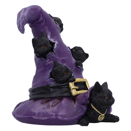 Nemesis Now Magical Mischief 14cm Resin Black Cat Figure - Witchcraft-Themed Ornament