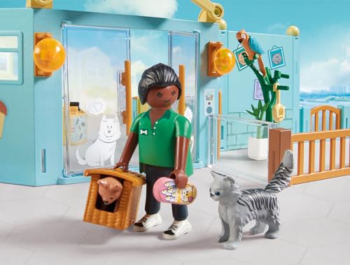 Playmobil My Life Animal Hotel Playset - 191-Piece Animal Figures Set for Kids 4+ 7
