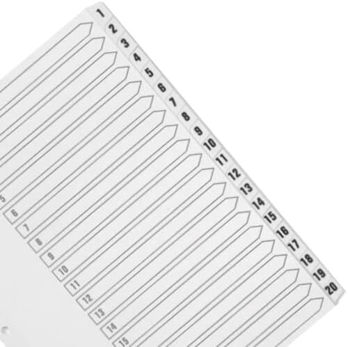 Q-Connect 1-20 Index Multi-punched Polypropylene White A4 3