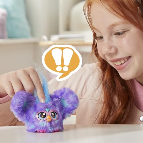 Furby Furblets Groo-Vee Mini Electronic Plush Toy, Purple and Blue (G1400)