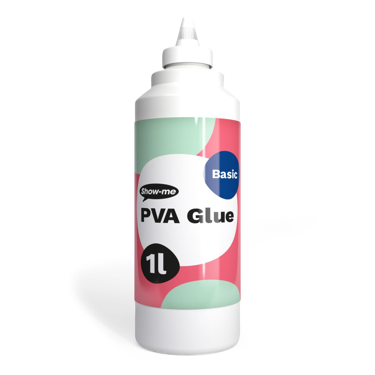 SHOW-ME Basic PVA Glue - 1 Litre Bottle | Washable | Dries Clear