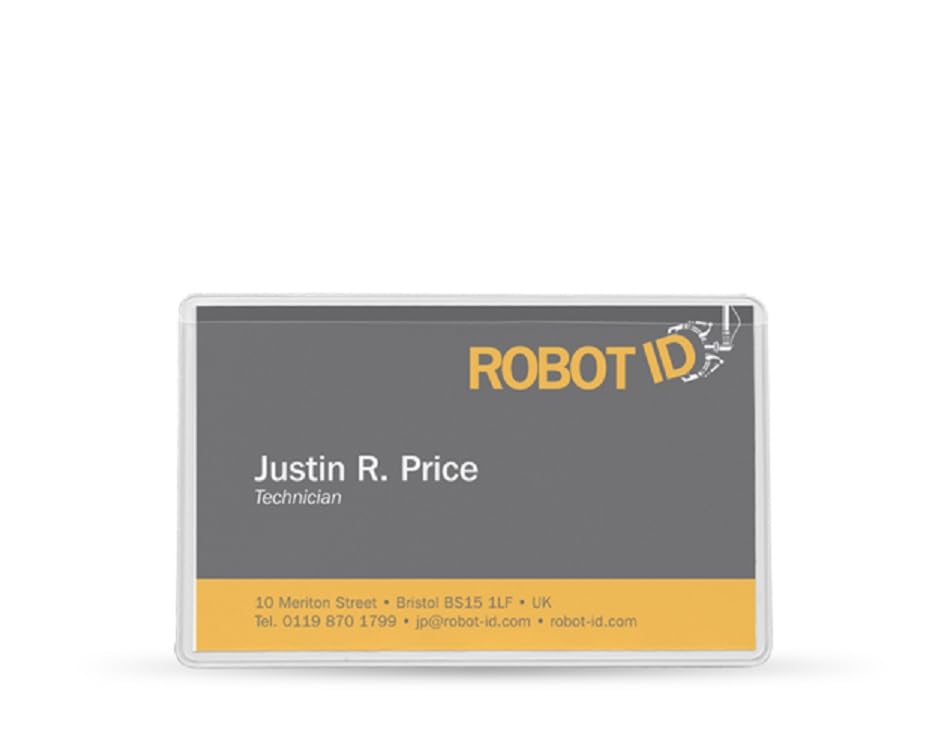 Pelltech Self Adhesive Business Card Pockets - Clear | 60 x 95mm | Pack of 150 1