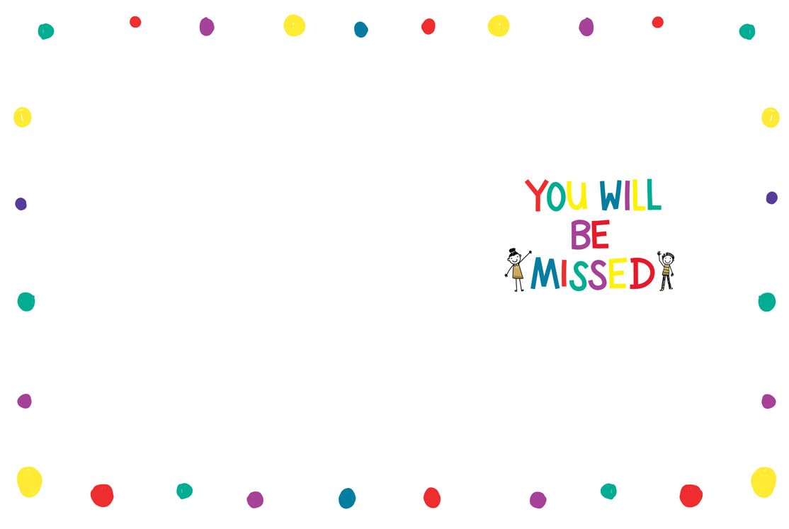 Piccadilly Greetings Goodbye From All Of Us Large Greeting Card | A4 Size | Monochrome 2