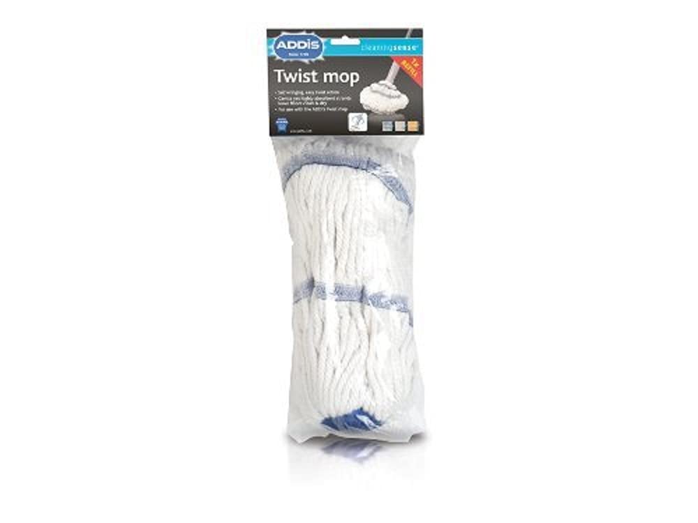 Addis Twist Mop - Self Wringing Mechanism | Thick Absorbent Cotton Strands | Graphite/Metallic/White 1