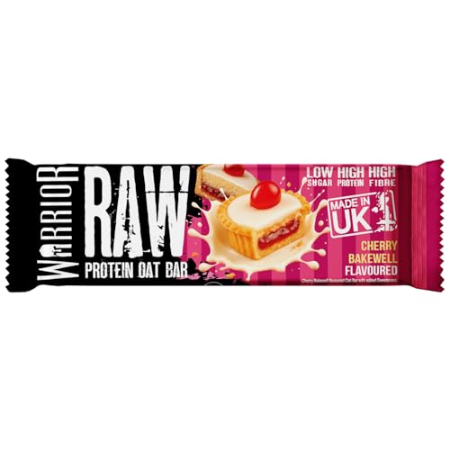 Warrior Raw Protein Bars – 12 x 75g Oat Flapjacks – High Protein, Low Sugar, High Fibre
