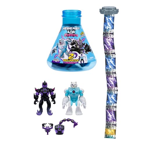 MRBEAST LAB Hybrids Multi Pack Action Figures - Create 2 Figures, Golden Dragon Parts | Ages 6+ 3