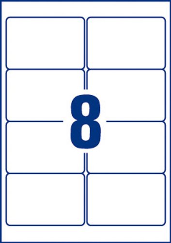 AVERY L4745REV-25 Removable Printer Labels - 8 Labels/Sheet, White, FSC Certified | 96 x 63.5 mm