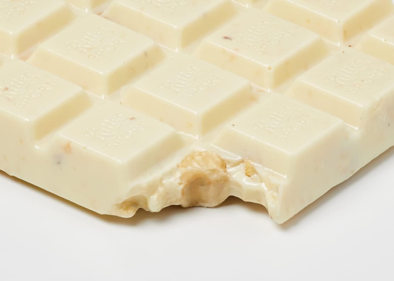 Ritter Sport White Whole Hazelnut Chocolate Bar 100g (Pack of 10) 2