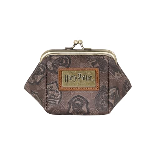 Harry Potter Pride-Clip Coin Purse, Brown, 10 x 7 cm