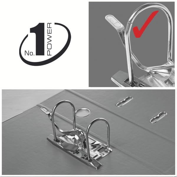 Esselte Solea A4 Lever Arch File - 75mm Spine | 500 Sheet Capacity | PP Plastic Cover | Blue