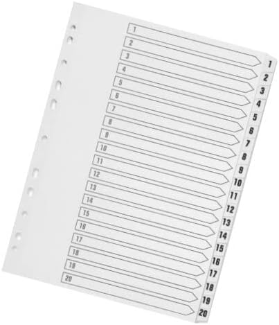 Q-Connect 1-20 Index Multi-punched Polypropylene White A4 4