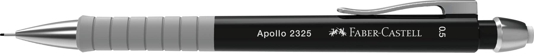 Faber-Castell Apollo 0.5mm Mechanical Pencil - Black | Ergonomic Grip | Cushioned Lead