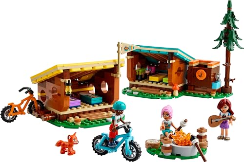 LEGO Friends Adventure Camp Cosy Cabins - Camping Playset with Mini-Dolls & Bikes for Ages 7+ 13