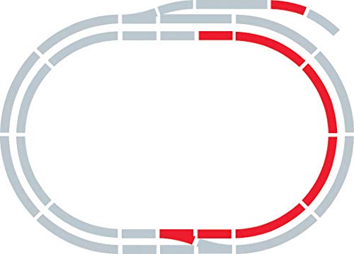Hornby R8223 OO Gauge Track Extension Pack C - 8-Piece Model Railway Track Set with Straights, Curves, Double Curves & Right Hand Point