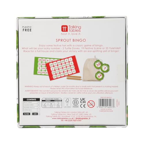 Talking Tables Christmas Sprout Bingo Game | Festive Family Board Game for Kids & Adults 8