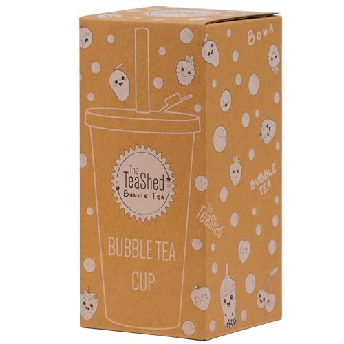 The TeaShed Bubble Tea Cup & Straw Gift Set - Reusable 16oz Leak-Proof BPA Free