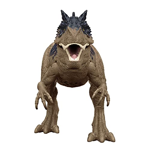 Jurassic World Roar Attack Allosaurus Dinosaur Action Figure - Interactive Roaring & Movable Joints for Kids 4+