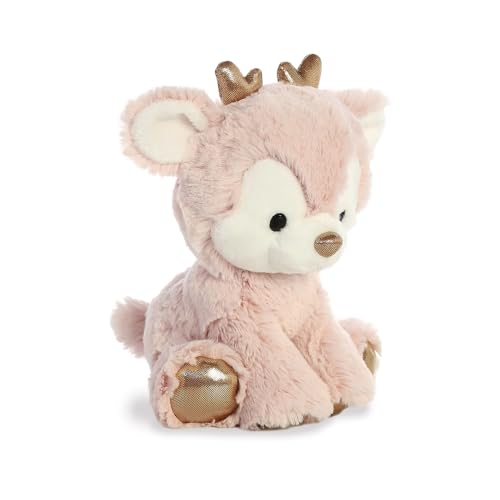 AURORA Glitzy Tots Reindeer Soft Toy - Pink, 8-Inch | Polyester | Suitable from Birth 3