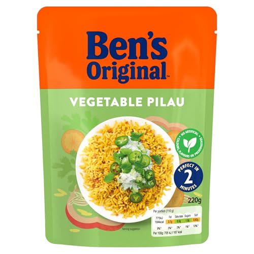 Ben's Original Vegetable Pilau Microwave Rice, 6 x 220g Pouches