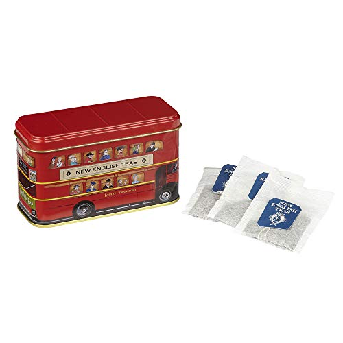 New English Teas London Bus Tea Caddy with 20 English Breakfast Teabags 16