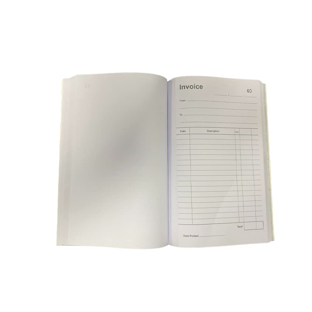 1ABOVE Duplicate Invoice Book - 1-80 Numbered Sheets | Approx A5 Size | Ruled Feint