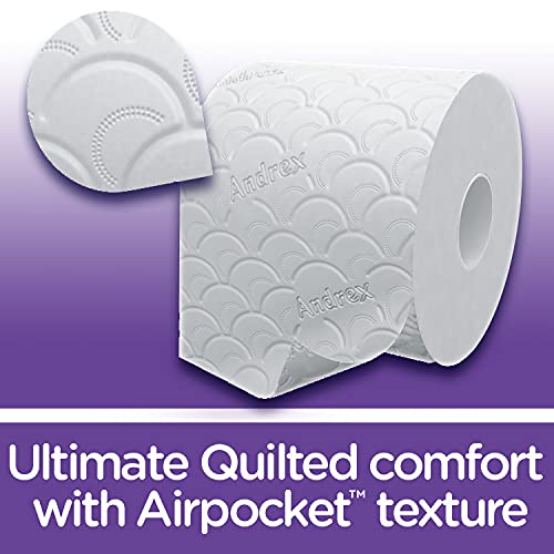 Andrex Supreme Quilts Toilet Roll - 16 Rolls, 3-Ply, Soft, Unscented