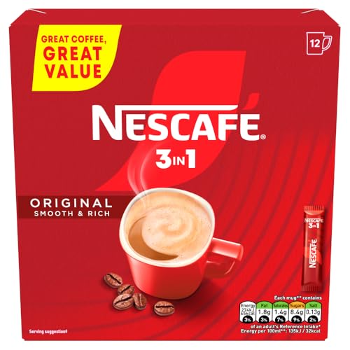 NESCAFÉ 3 IN 1 Original Instant Coffee (1 Pack of 12 Sachets) 3